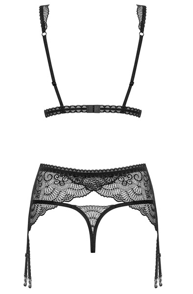 Obsessive Firella 3-pcs Set Black - Sexy lingerie 4
