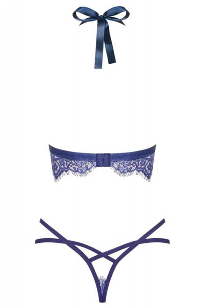 Obsessive Flowlace Set Blue - Sexy lingerie 4