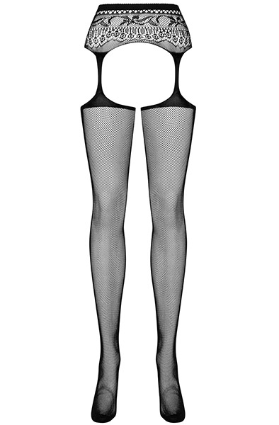 Obsessive Garter Stockings S307 Black - Stockings 2