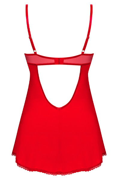 Obsessive Ingridia Negligé & String Rot - Chemise & Babydoll 4
