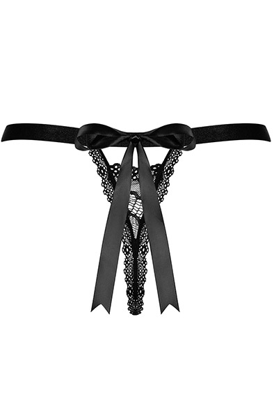 Obsessive Isabellia String Schwarz - Spitzenhöschen 4