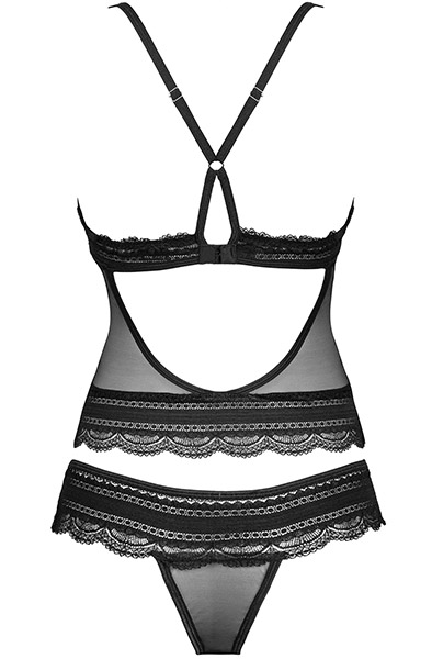 Obsessive Ivannes Top & Thong Black - Sexy lingerie 4
