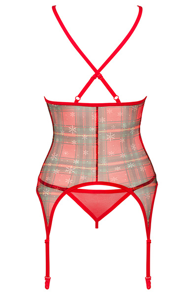 Obsessive Jollymore Corset Red - Corset & thong 4