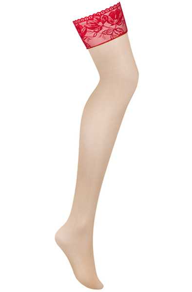 Obsessive Lacelove Stockings Red - Stockings 3