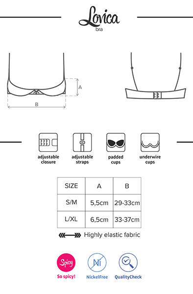 Obsessive Lovica Half-bra Red - Half-bra 3