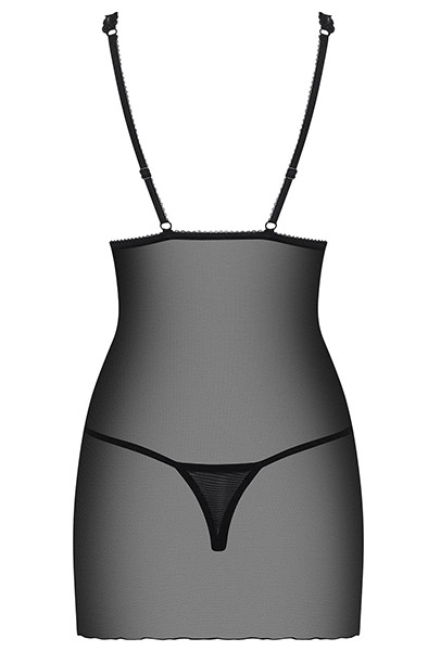 Obsessive Lucita Negligé & String Schwarz - Sexy Dessous 4