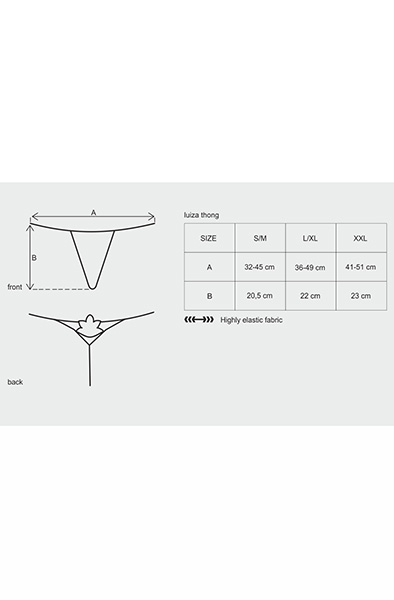 Obsessive Luiza Thong White - Lace panties 6