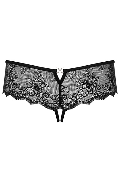 Obsessive Merossa Crotchless Panties Black - Crotchless panties 5