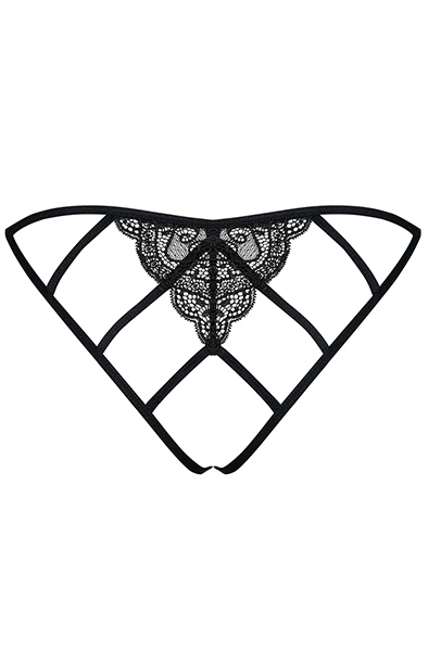 Obsessive Miamor Crotchless Panties Black - Crotchless panties 5