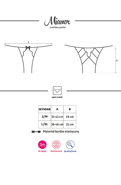 Obsessive Miamor Crotchless Panties Black - Crotchless panties 6