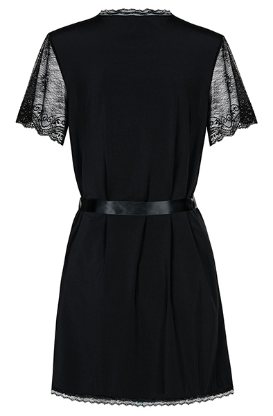 Obsessive Miamor Morgenmantel & String Schwarz - Bademantel 4