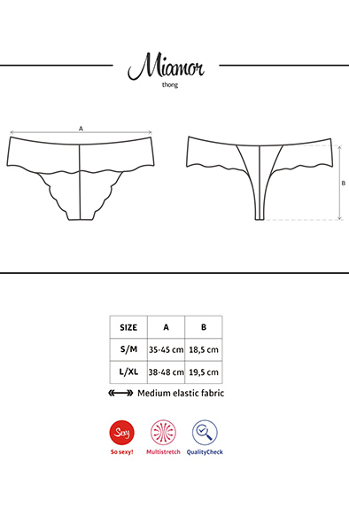 Obsessive Miamor Thong Black - Lace panties 6