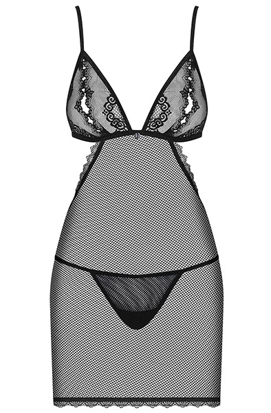 Obsessive Millagro Negligé & String Schwarz - Sexy Dessous 3