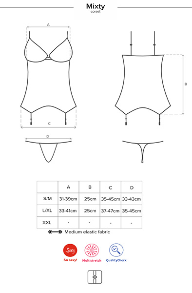 Obsessive Mixty Corset & Thong - Sexy lingerie 5