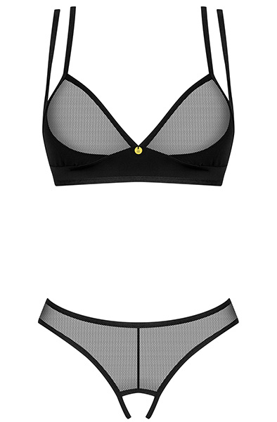 Obsessive Nesari 2-pcs Crotchless Set - Bra & Bra Set 3