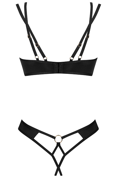 Obsessive Nesari 2-pcs Crotchless Set - Bra & Bra Set 4