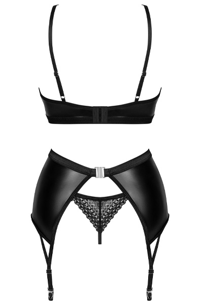 Obsessive Norides 3-pcs Set Black - Bra & Bra Set 4