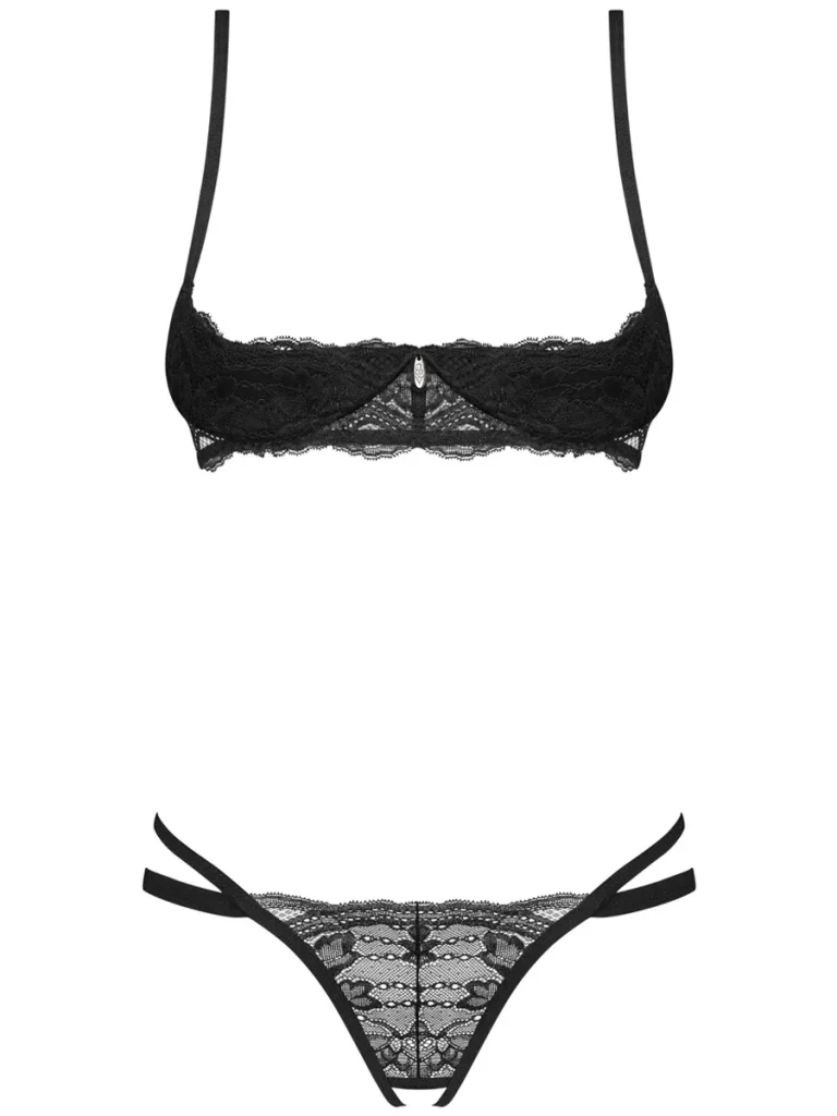Obsessive Nutris 2-pcs Crotchless Set - Sexy lingerie 4
