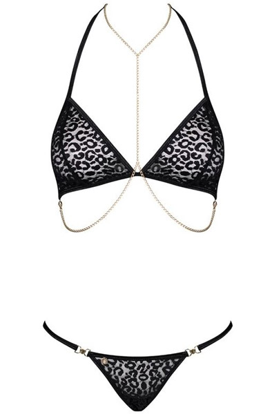 Obsessive Pantheria 2-pcs Set Black - Sexy lingerie 3