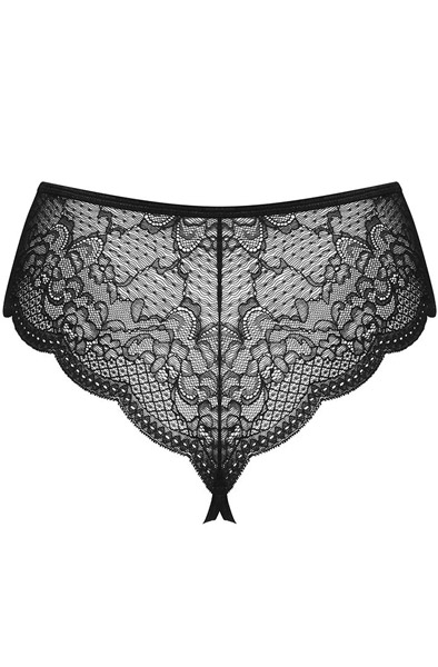 Obsessive Pearlove Panties Schwarz - Slip ouvert 4