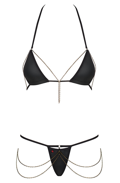 Obsessive Redella 2-pcs Set Black - Sexy lingerie 3