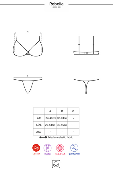 Obsessive Redella 2-pcs Set Black - Sexy lingerie 5