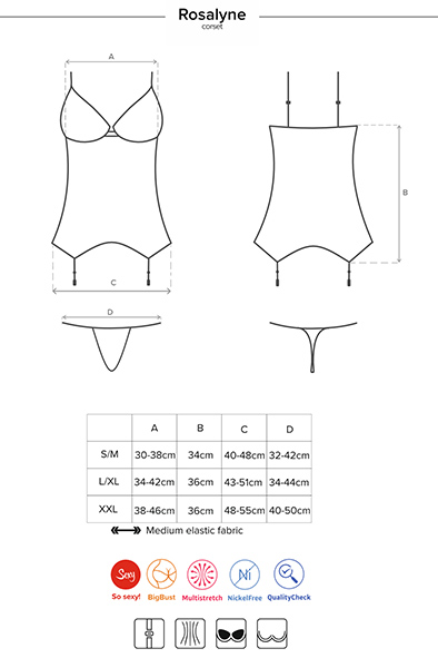 Obsessive Rosalyne Korsett & String Rot - Sexy Dessous 5