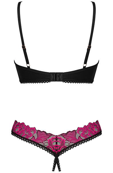Obsessive Rosenty 2-pcs Crotchless Set - Sexy lingerie 4