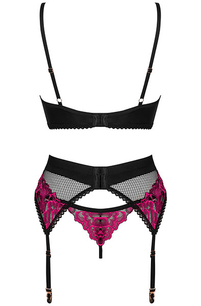 Obsessive Rosenty 3-pcs Set - Sexy lingerie 4