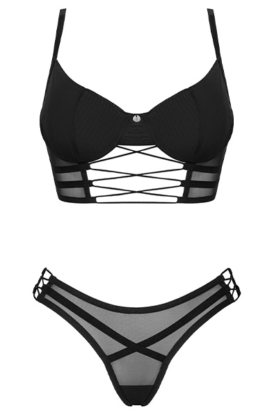 Obsessive Roxelia 2-teiliges Set Schwarz - BH & BH-Set 3