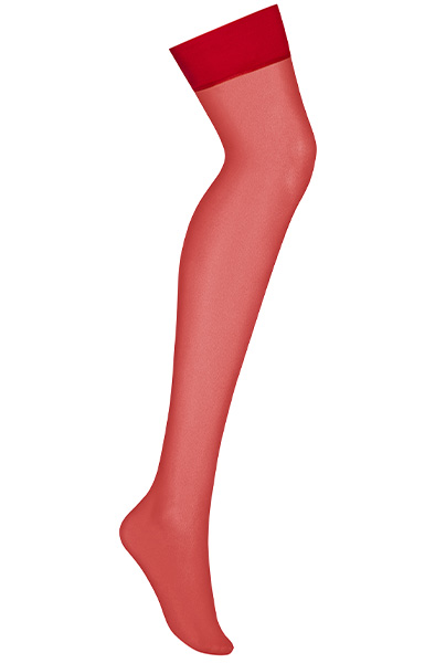 Obsessive S800 Stockings Red - Stay-ups 3