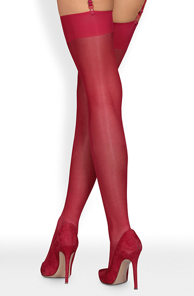 Obsessive S800 Strümpfe Weinrot - Stay-ups 2