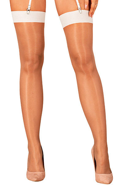 Obsessive S814 Strümpfe Weiß - Stay-ups 1