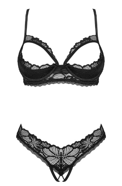 Obsessive Serafia 2-pcs Cupless Set - Bra & Bra Set 3