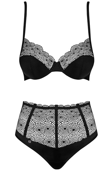 Obsessive Sharlotte 2-teiliges Set Schwarz - Sexy Dessous 3