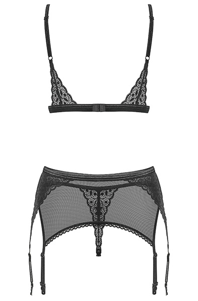 Obsessive Shibu 3-pcs Set Black - Sexy lingerie 5