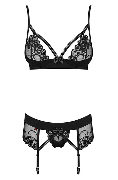 Obsessive Wonderia 3 pcs set Black - Sexy lingerie 4