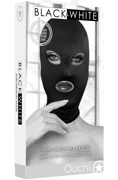 Ouch Subversion Mask With Open Mouth & Eyes - BDSM Maske 2