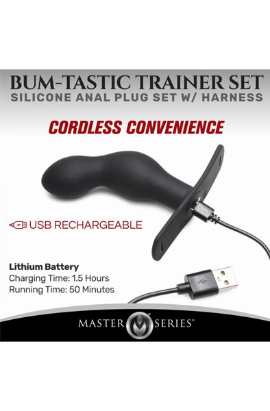 P-Spot Plugger Anal Plug With Harness & Remote Control - Prostata-Vibrator 5