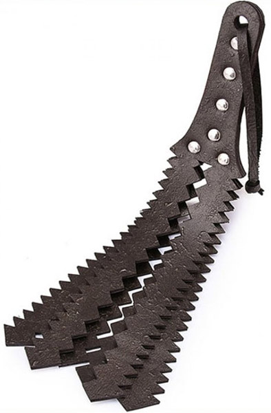 Paddle 6 Straps Sawtooth 35 cm - Spanking-Paddel 1