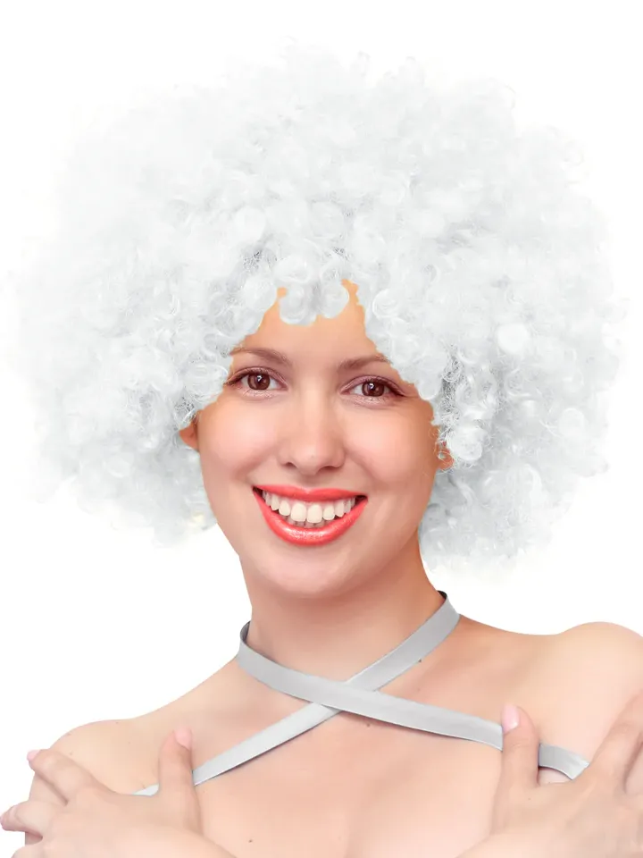 Party Wig Afro Hair White - Wig 1 [full]