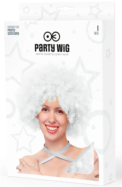 Party Wig Afro Hair White - Wig 2