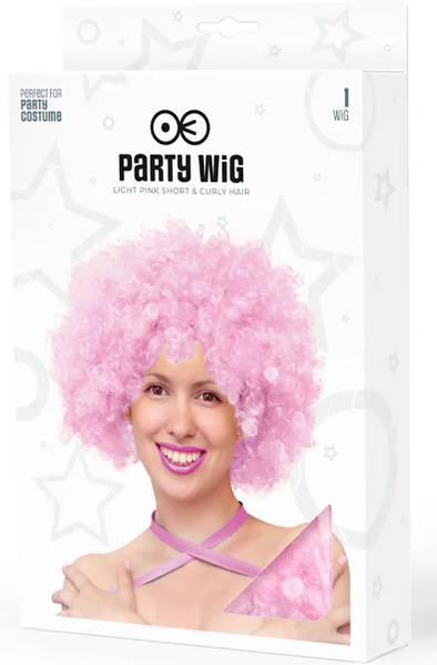 Party Wig Light Pink Afro Hair - Wig 2