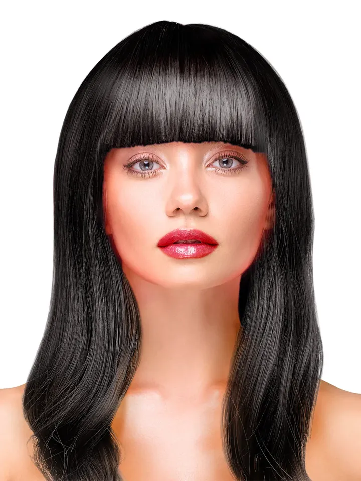 Party Wig Long Straight Black Hair - Wig 1 [full]