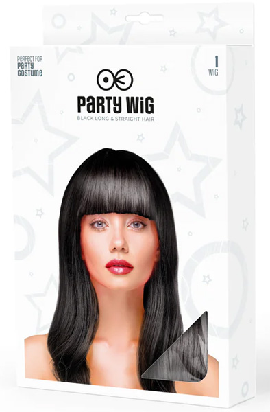 Party Wig Long Straight Black Hair - Wig 2
