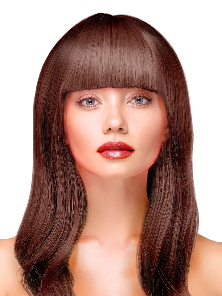 Party Wig Long Straight Brown Hair - Wig 1 [full]