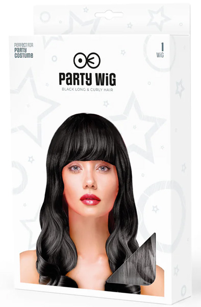 Party Wig Long Wavy Black Hair - Wig 2