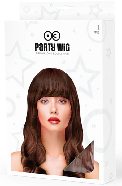 Party Wig Long Wavy Brown Hair - Wig 2
