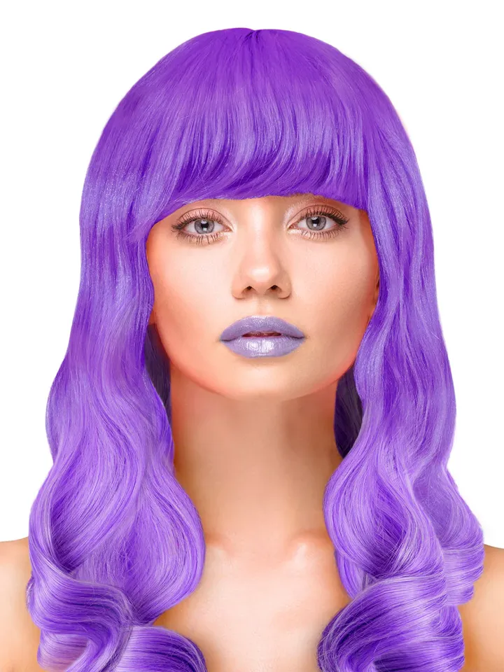 Party Wig Long Wavy Purple Hair - Wig 1 [full]