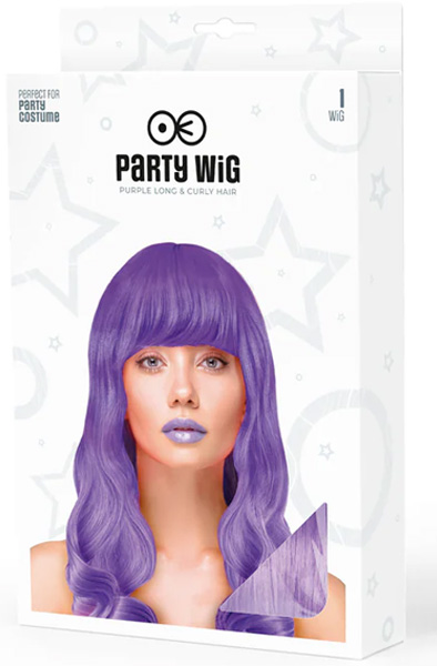 Party Wig Long Wavy Purple Hair - Wig 2